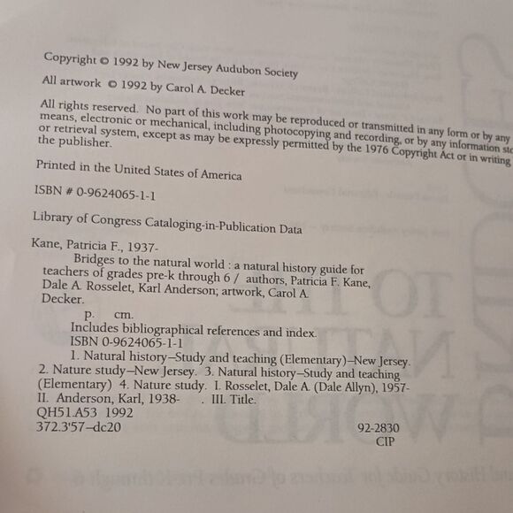 Bridges To The Natural World Audubon Society Teachers Guide Vintage 1992 Spiral. - Picture 5 of 16